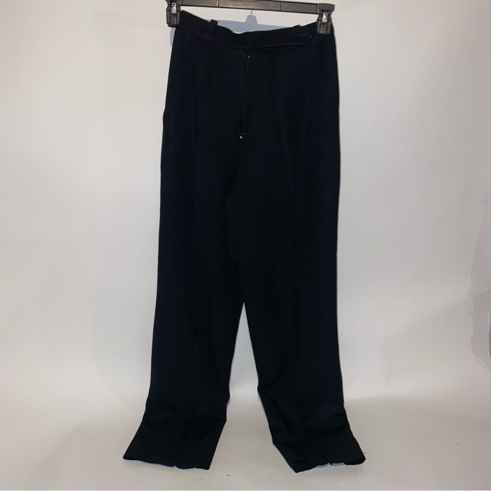 Town & Travel Slacks Pants Vintage Made in USA Size 6 Solid Black‎ Rayon/Acetate